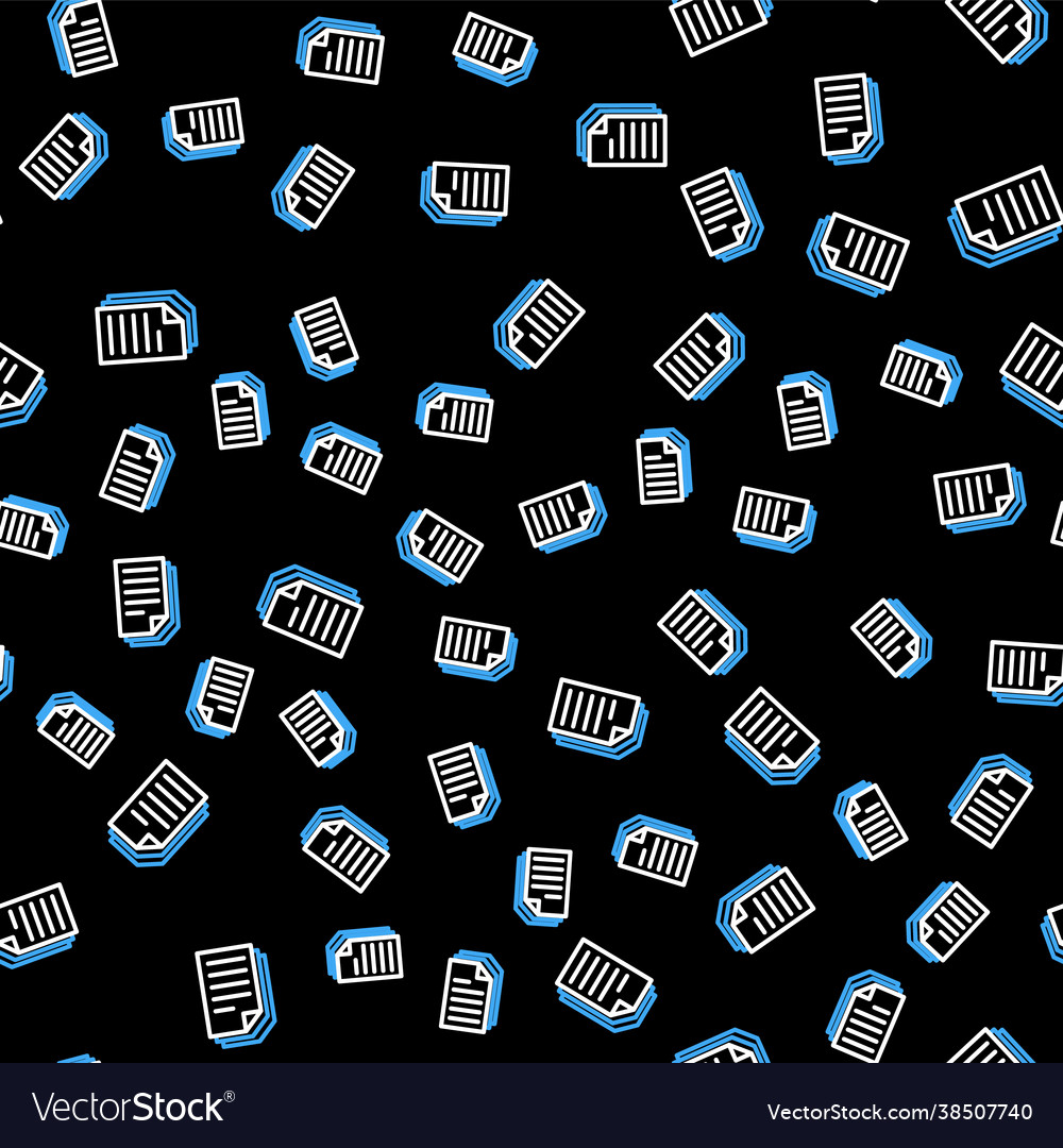 Line file document icon isolated seamless pattern vector image Line file document icon isolated seamless pattern