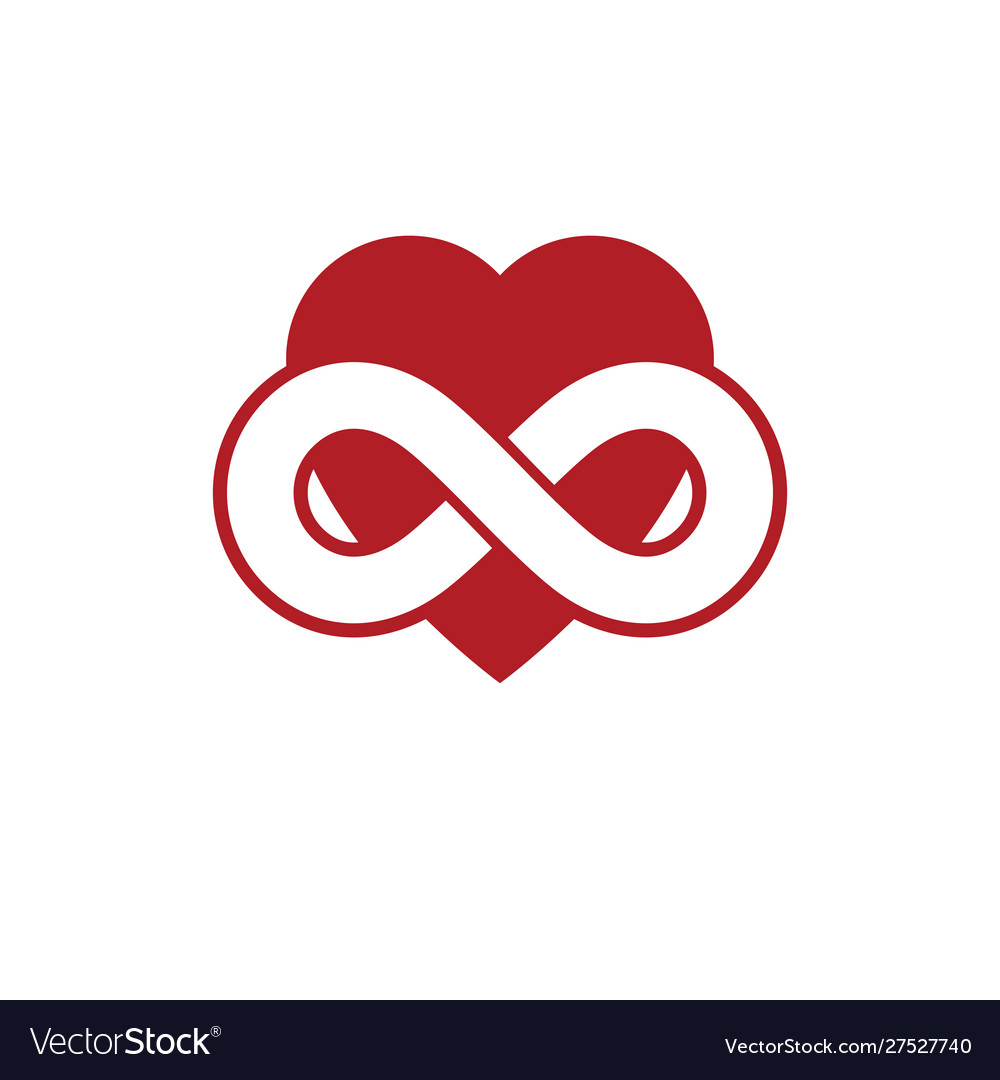 Love forever conceptual sign symbol created Vector Image