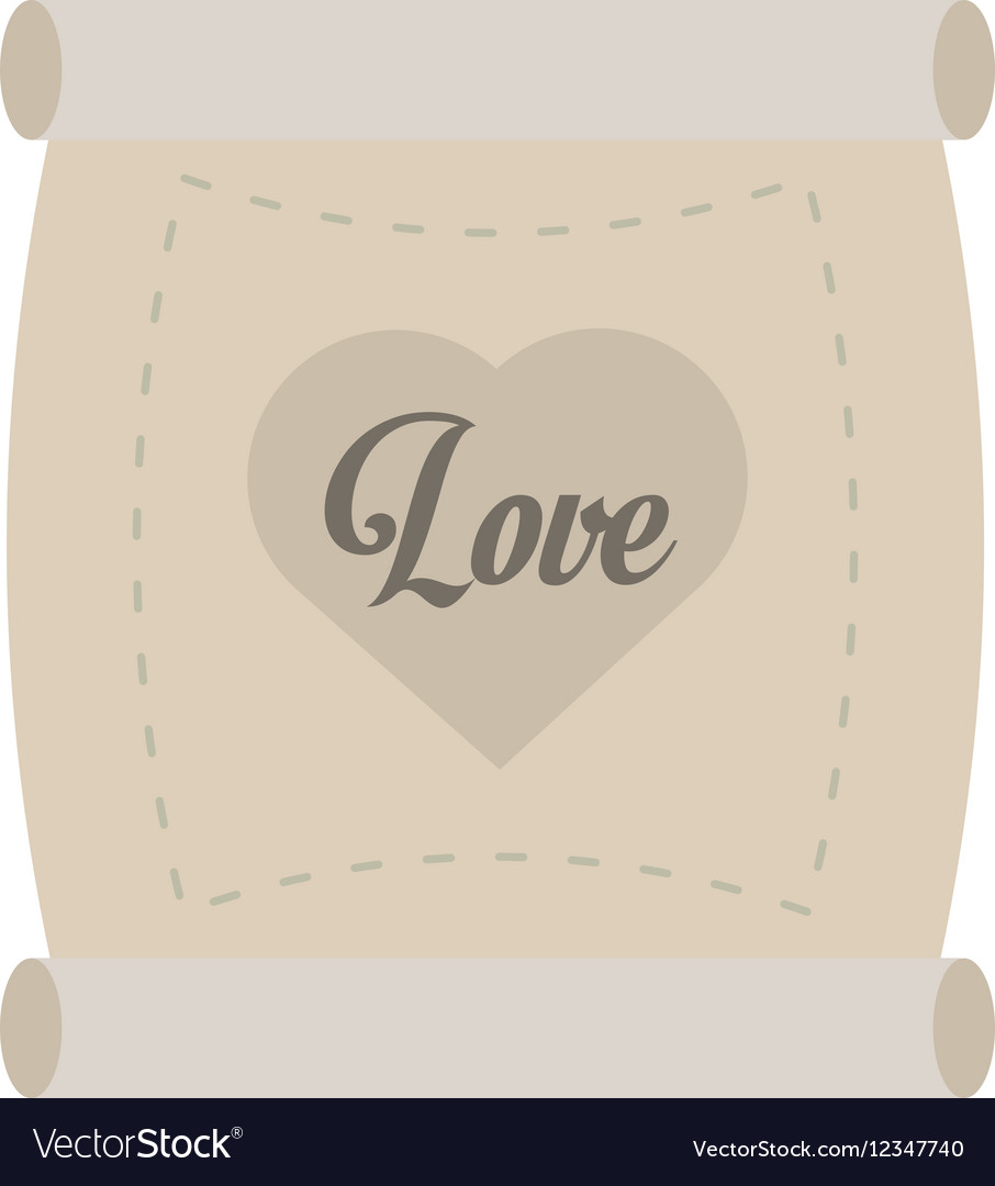 Love parchment message heart