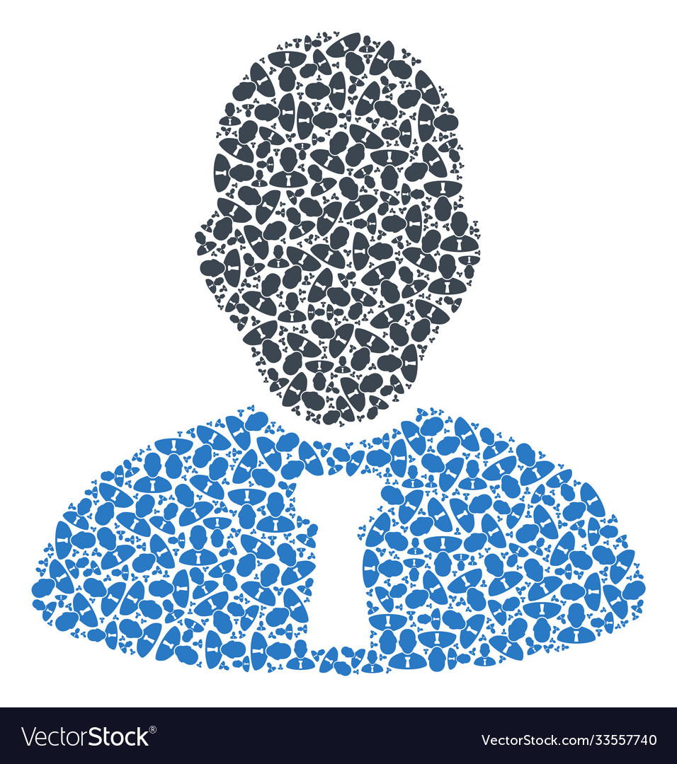 Manager collage self recursion items vector image Manager collage self recursion items