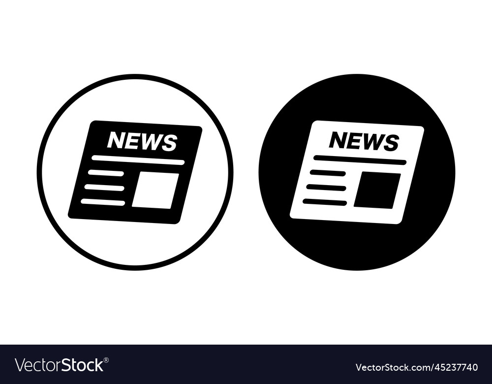 Newspaper icon set or breaking news