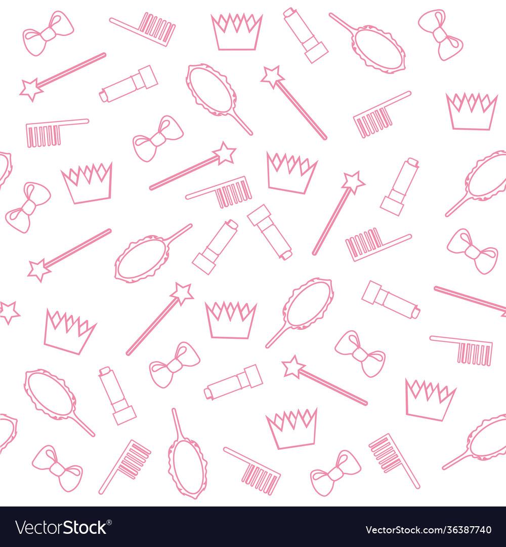 Seamless pattern princess background