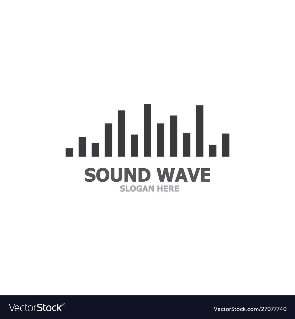 Sound wave logo template icons Royalty Free Vector Image