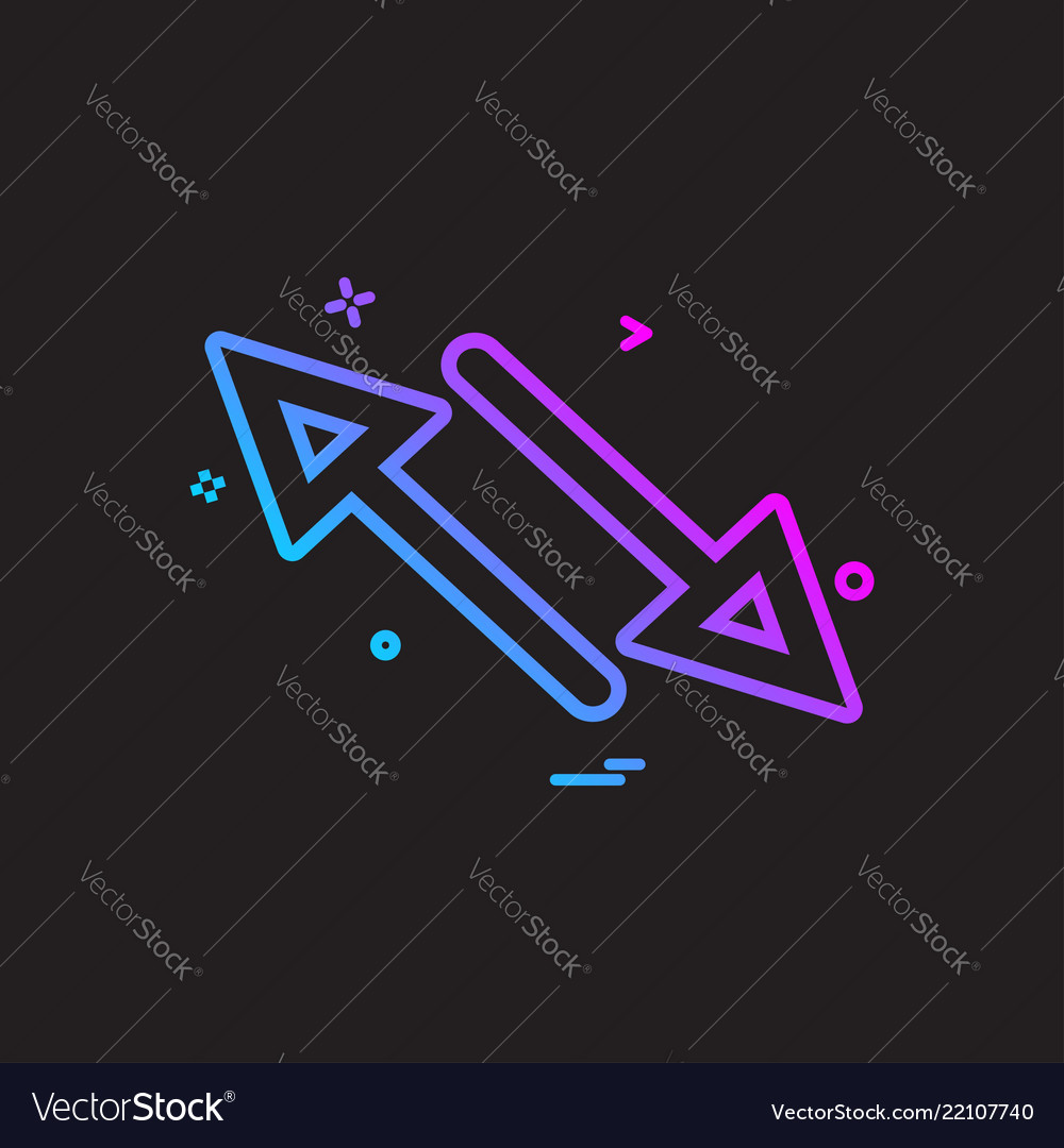 Two-Way Arrow Intersection Icon