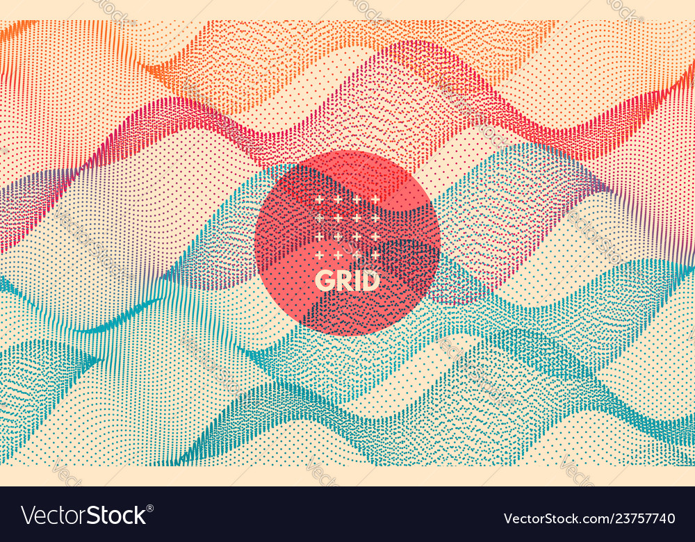Wavy Grid Abstract Background