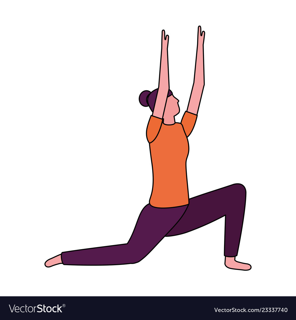 Woman practicing yoga