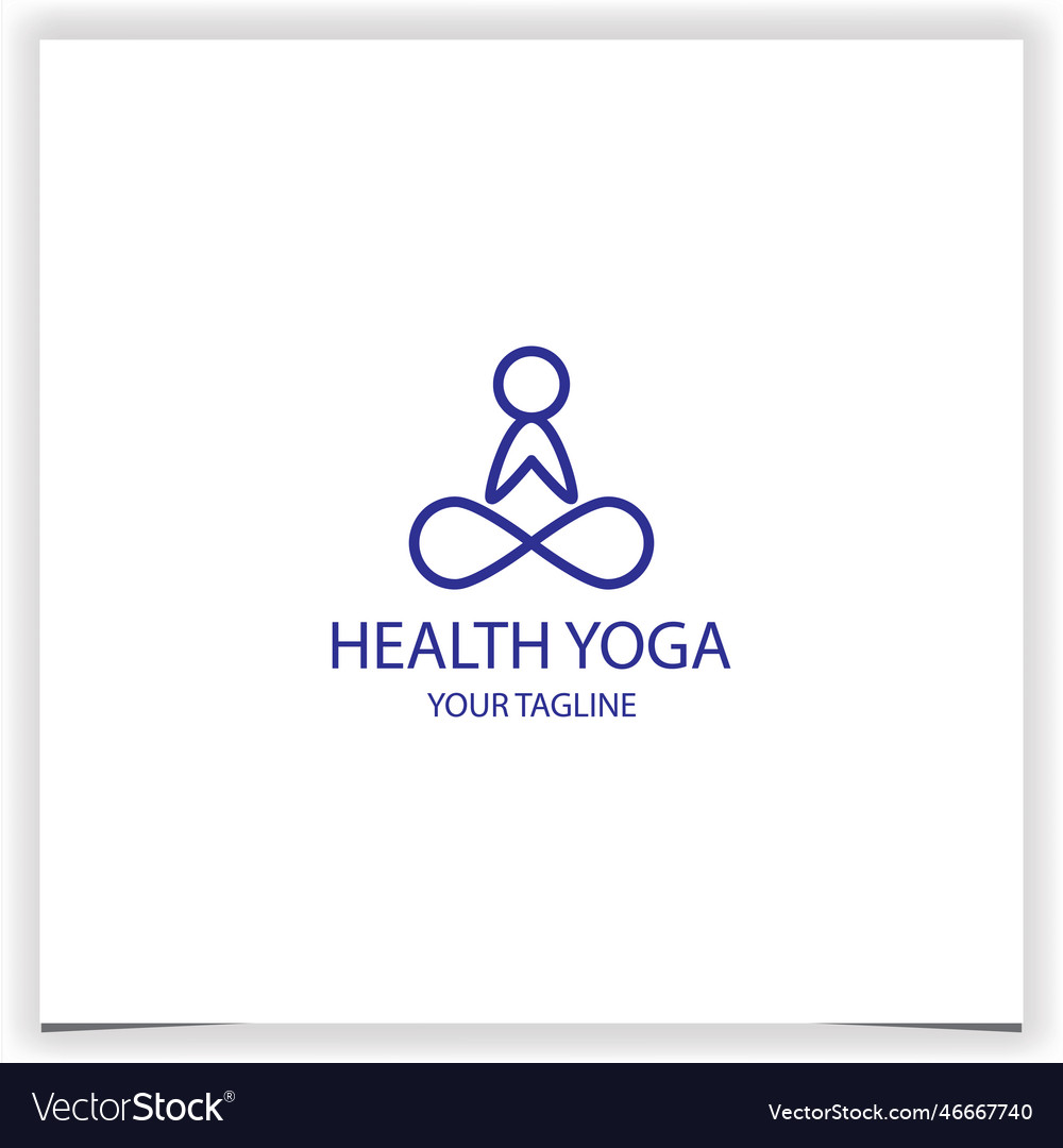 Yoga studio wellness logo with clean and elegant