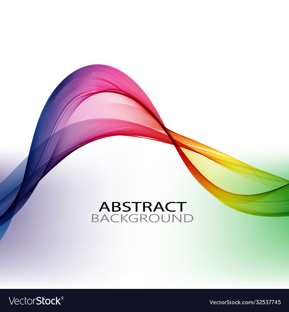 Abstract colourful wave on white background Vector Image