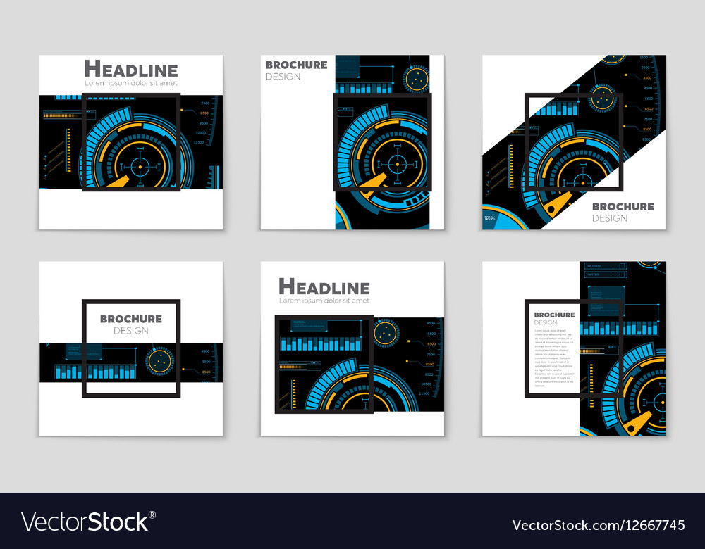 Abstract layout background set for art