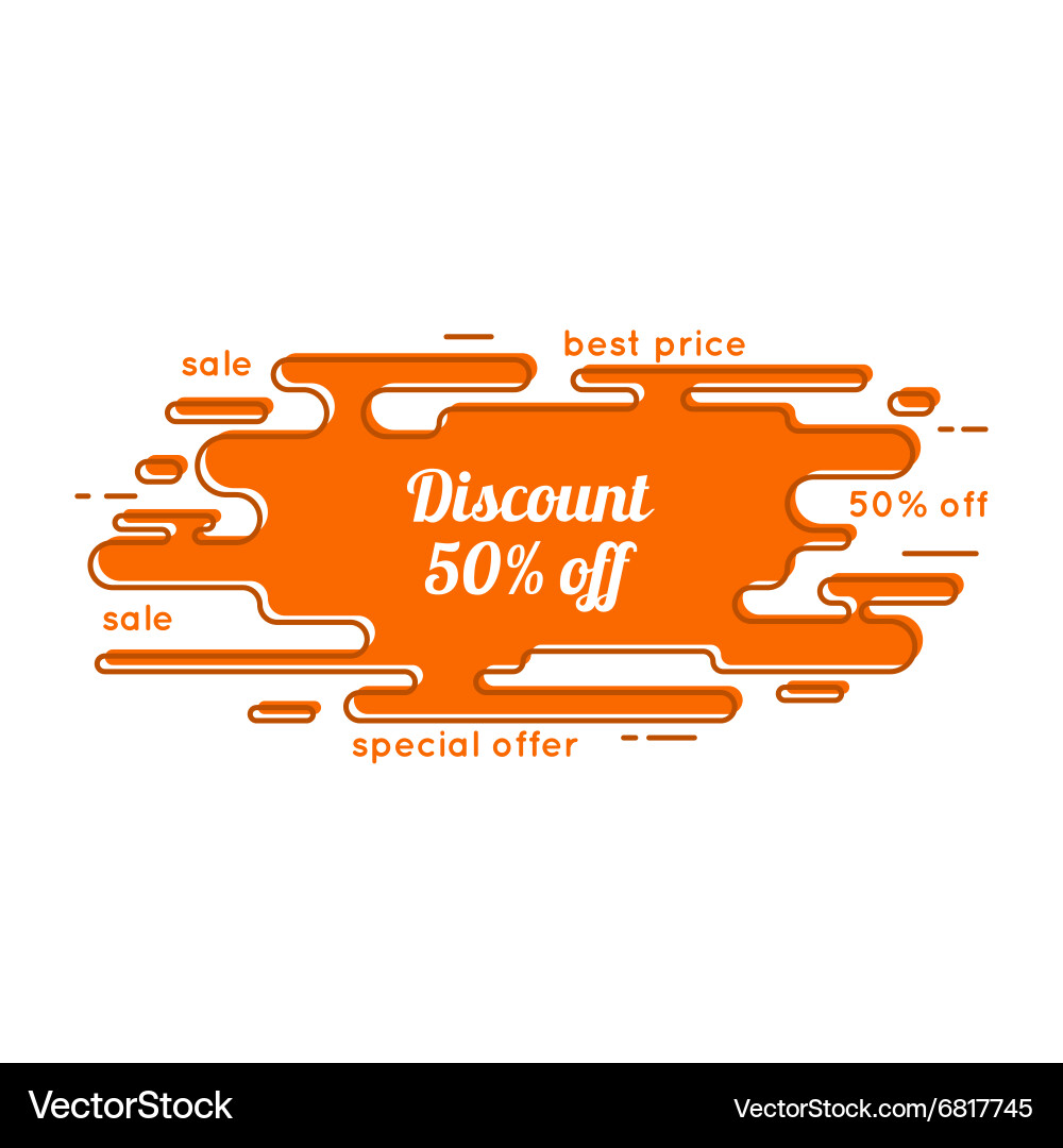 Abstract tag with discount Royalty Free Vector Image