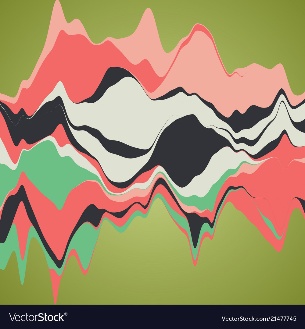 Big data visualization streamgraph futuristic vector image Big data visualization streamgraph futuristic