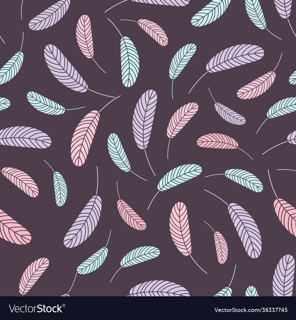 Bird feathers pattern aster vector image Bird feathers pattern aster