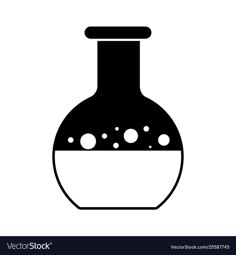 Boiling flask icon on a white background