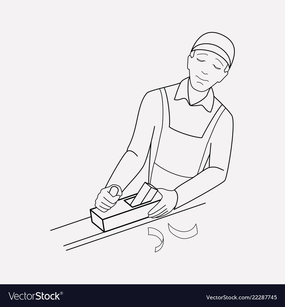 Carpenter icon line element vector image Carpenter icon line element
