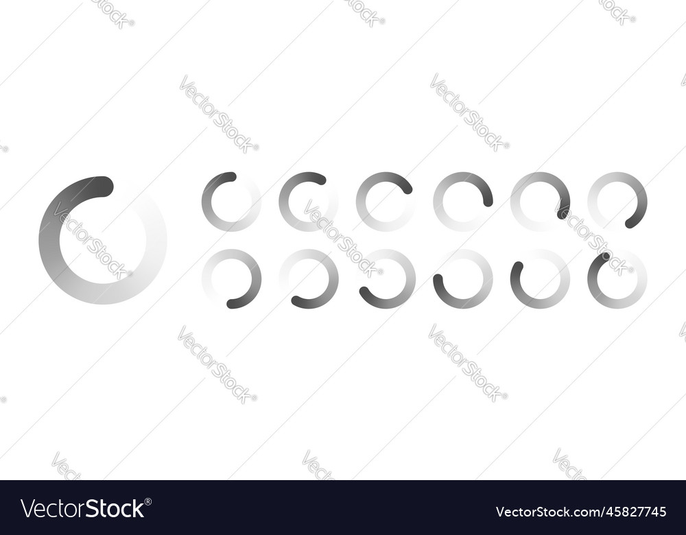 Circular Loading-Puffering-Symbole Vector Image Circular Loading-Puffering-Symbole