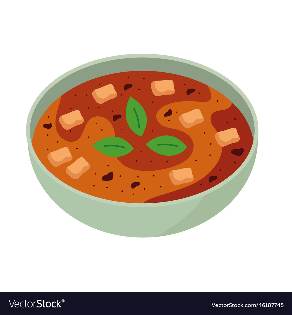 Dhal Soup Indian Food Royalty Free Vector Image