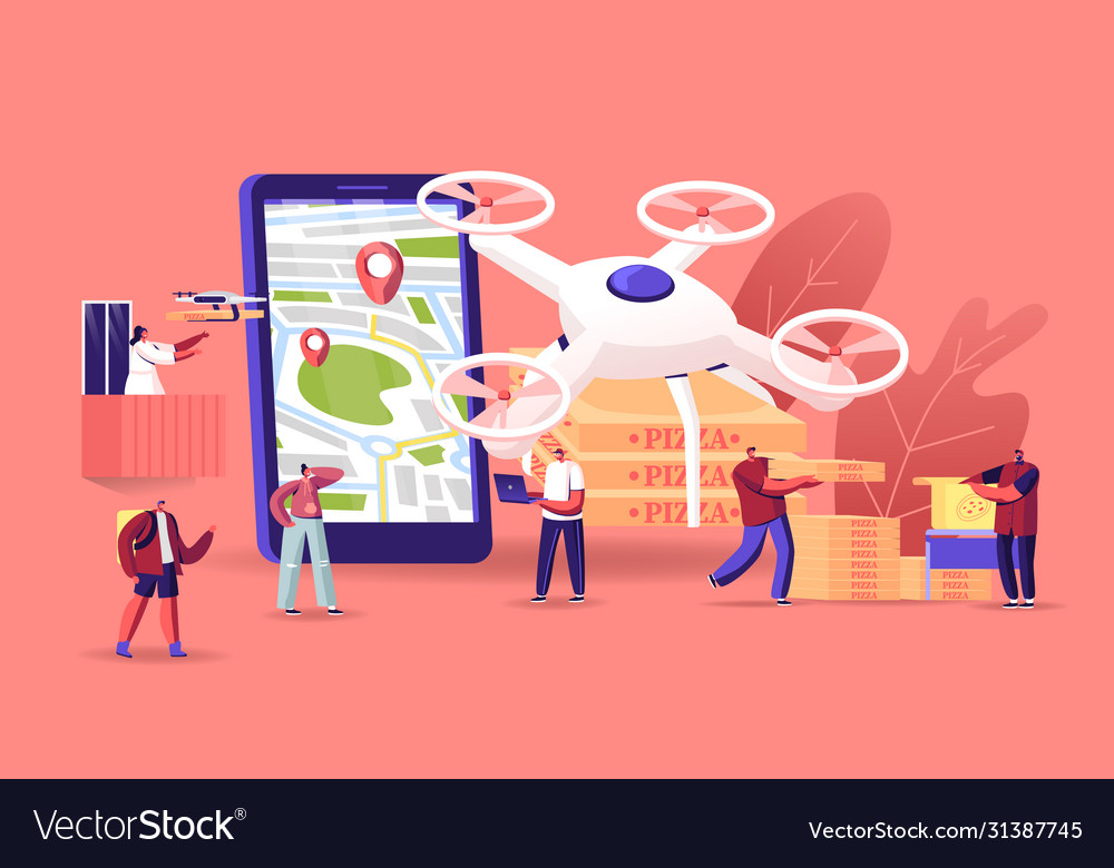 Drone Food Delivery - Quadcopter Pizza