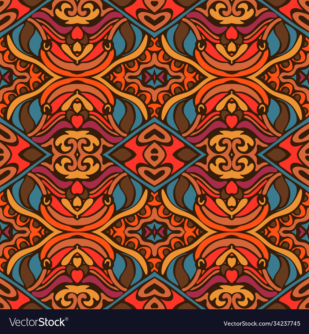 Ethnic tribal festive pattern for fabric abstract Vector Image