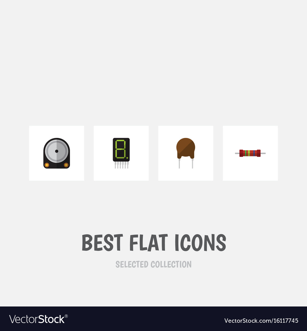 Flat icon technology set of hdd display