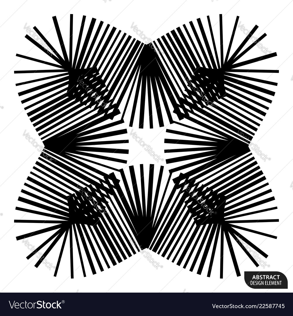 Geometric element made of lines abstract