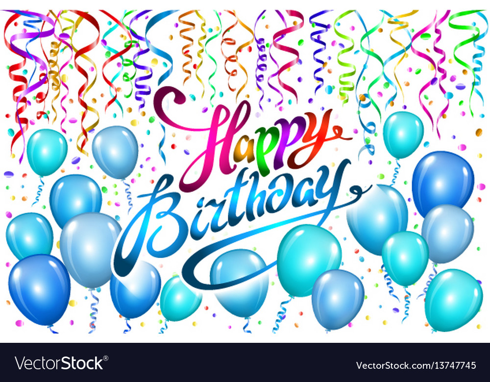 Happy birthday typography design for greeting Vector Image