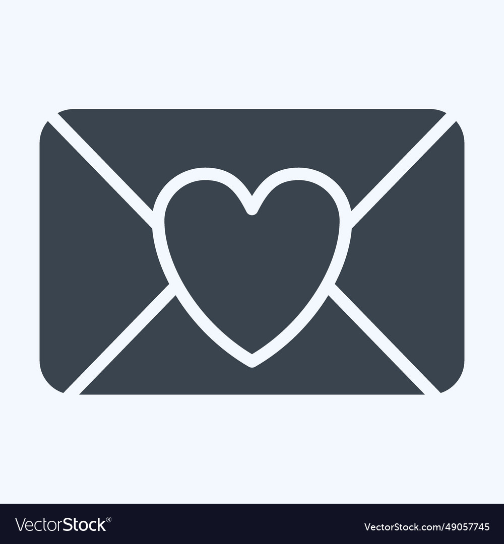 Icon love letter related to valentine day symbol