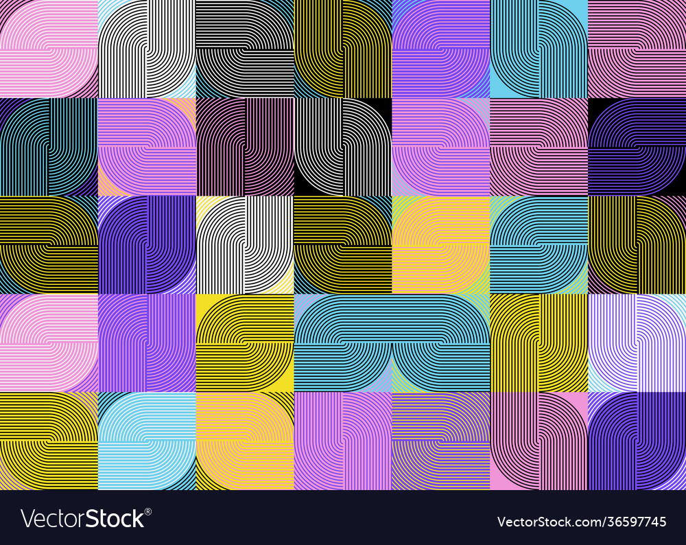 Linear abstract pattern design vector image Linear abstract pattern design
