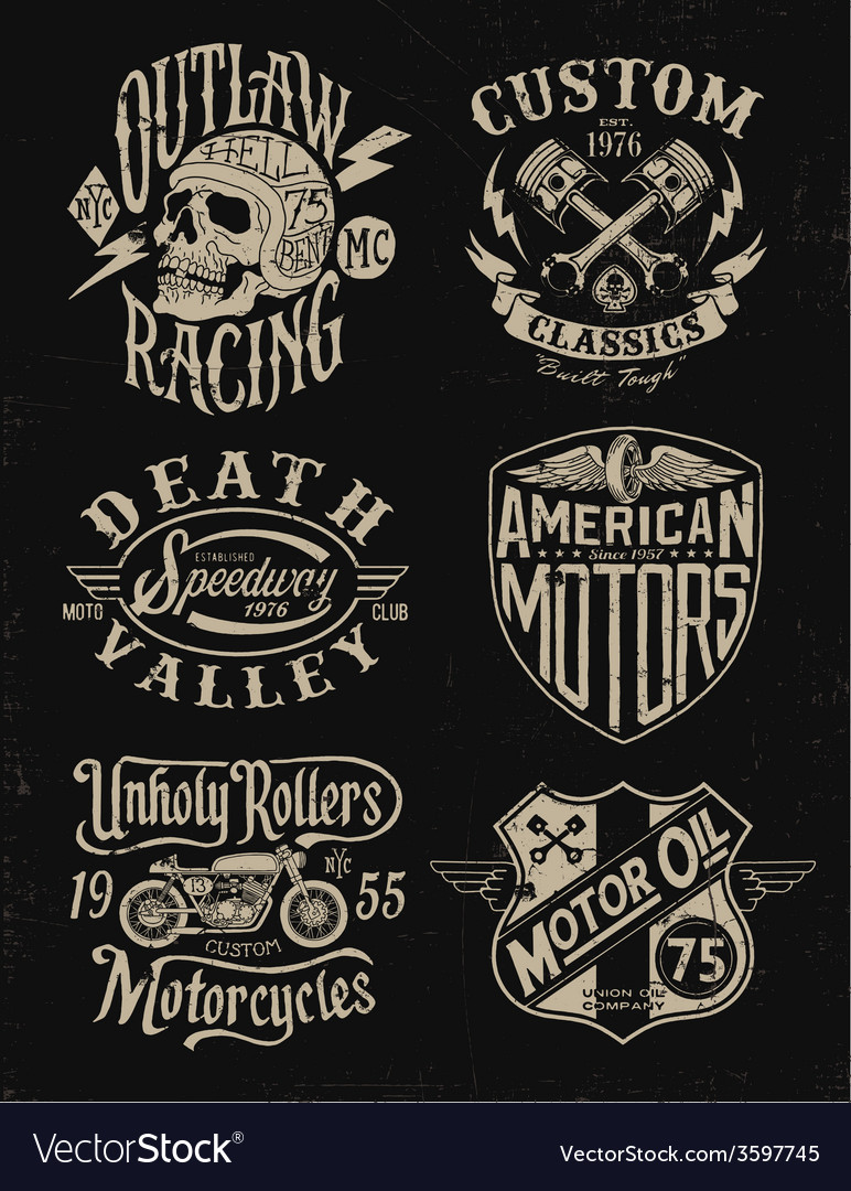 vintage motorcycle graphic