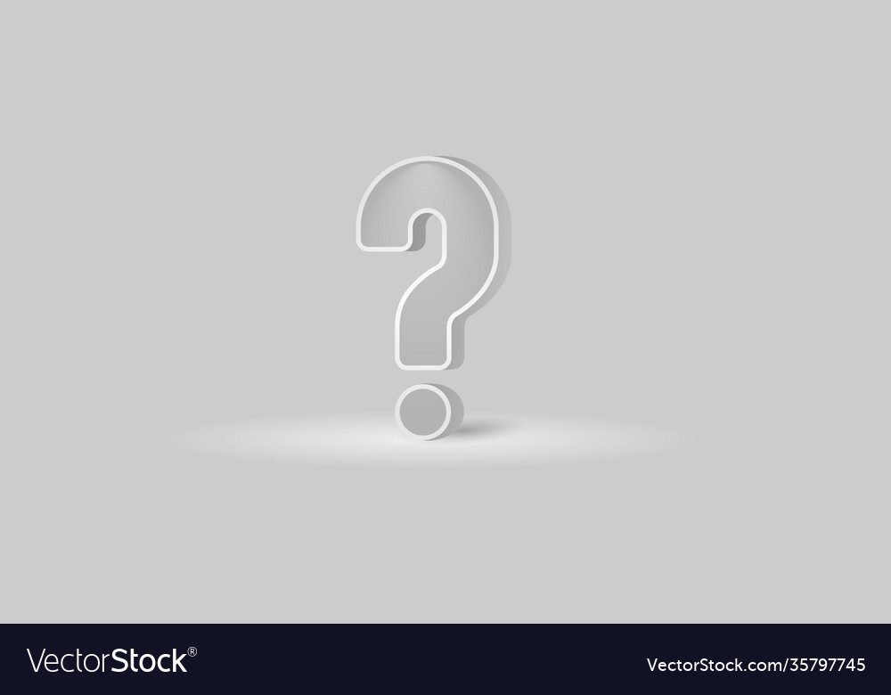 Realistic 3d question mark design background