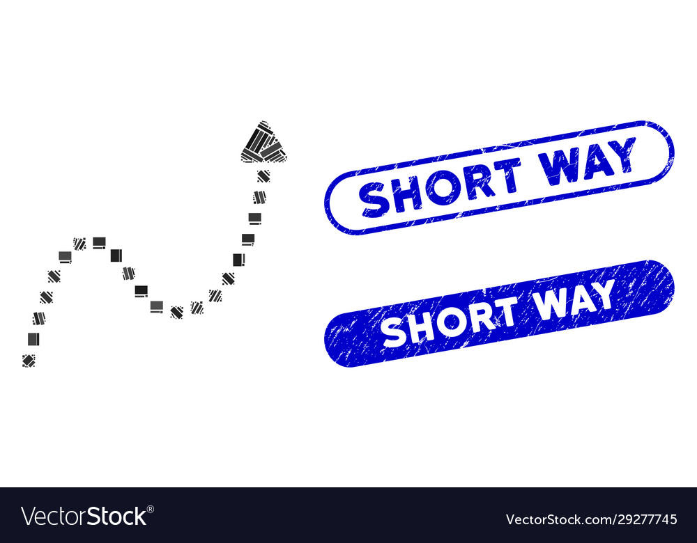 Rectangle mosaic dotted curve direction vector image Rectangle mosaic dotted curve direction
