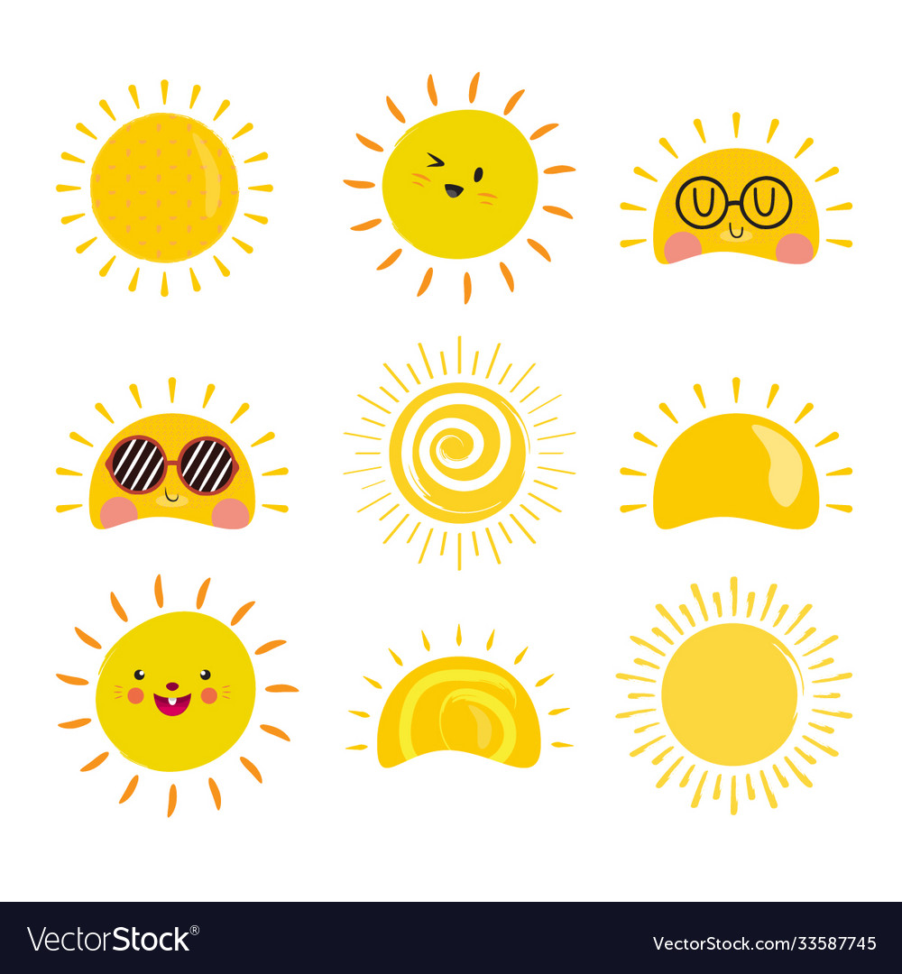 Sun Icon Set - Diverse Styles