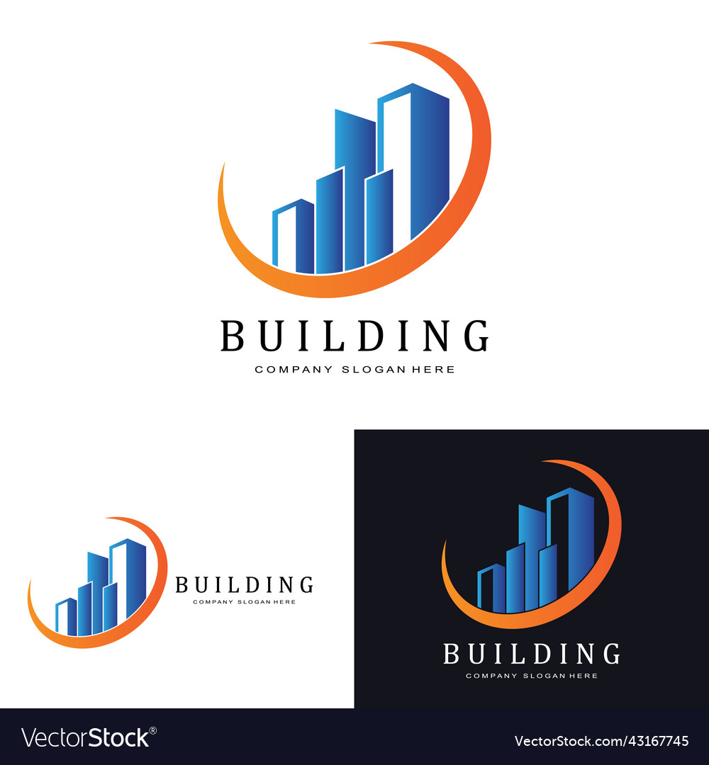 Urban building construction logo icon symbol Vector Image