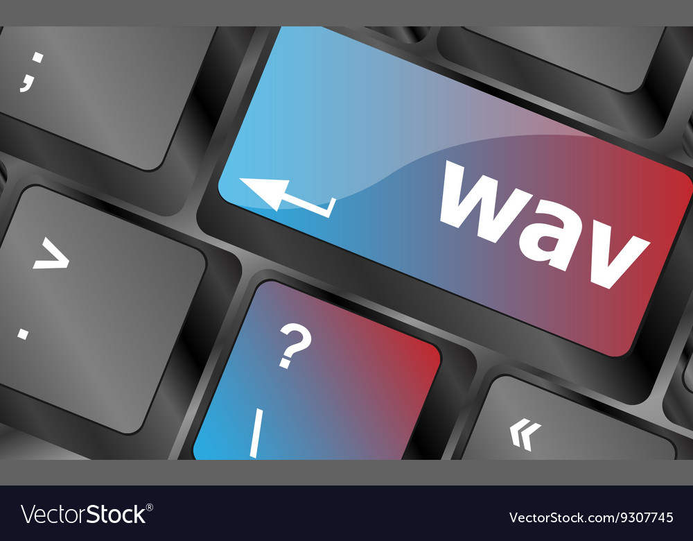 Wav word on keyboard keys button