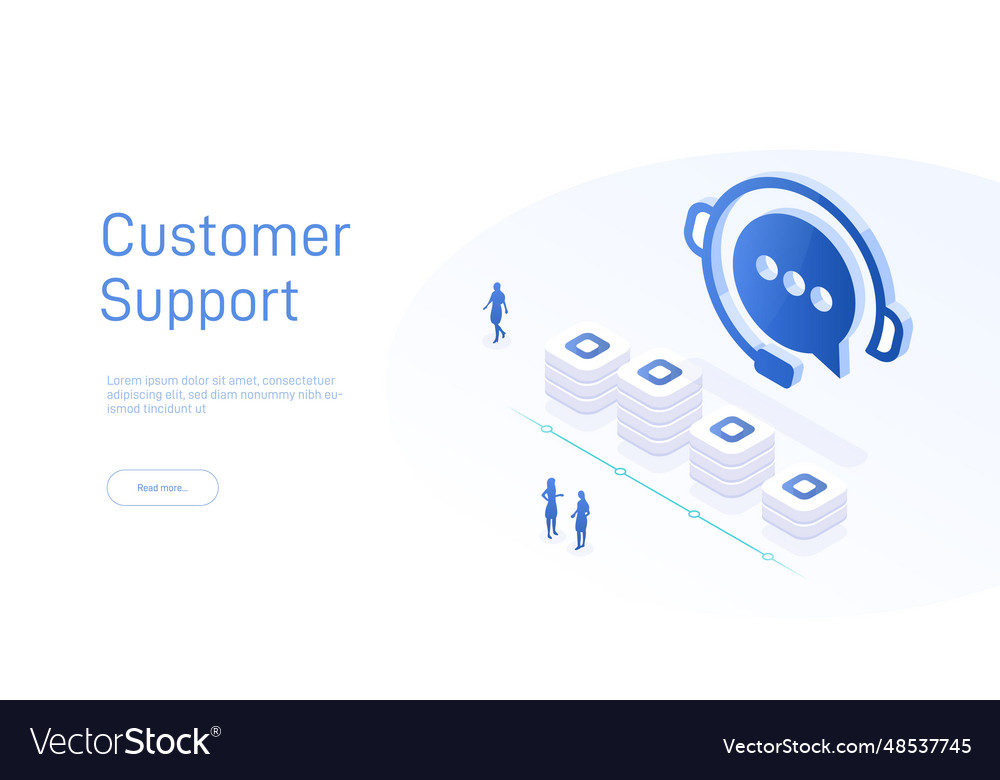 Web page design templates for 24-7 call center vector image Web page design templates for 24-7 call center