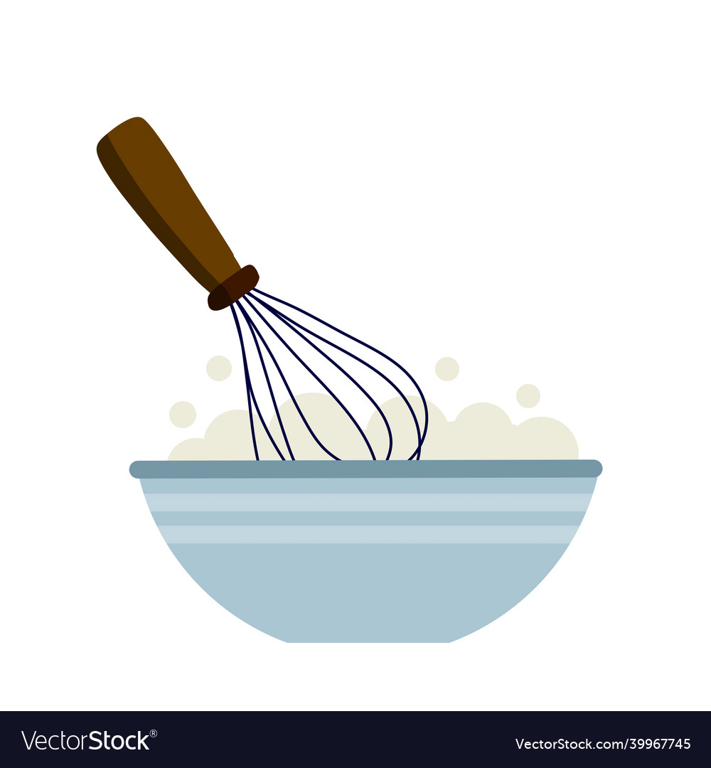 Whisk for cooking whipping up food Royalty Free Vector Image