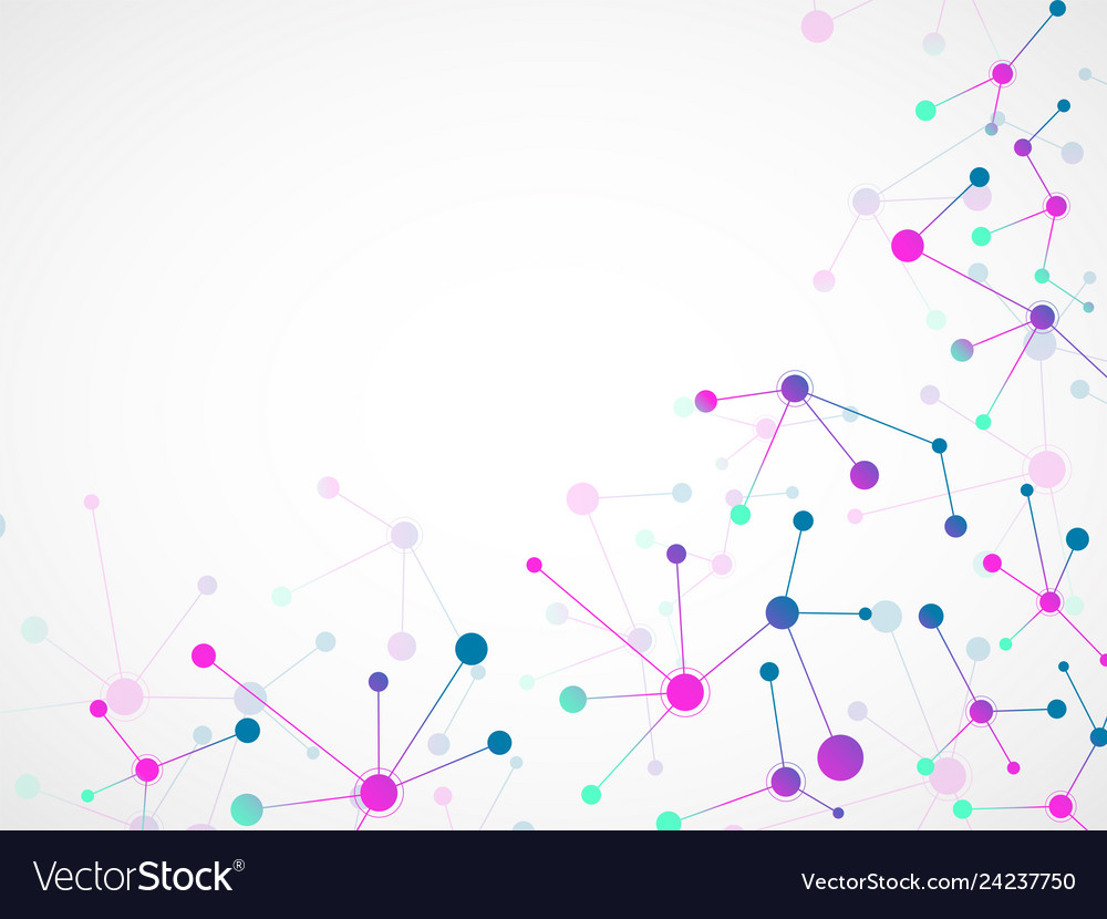 Abstract molecule background colorful structure