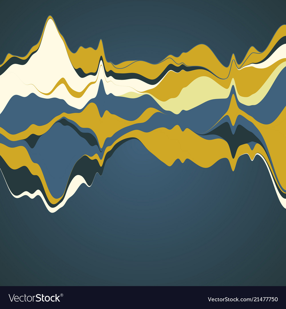 Big data visualization streamgraph futuristic vector image Big data visualization streamgraph futuristic