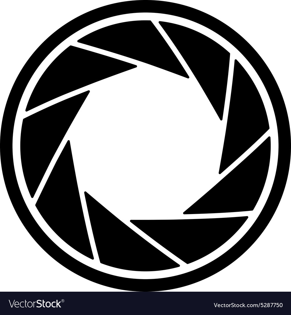 Diaphragm icon aperture symbol