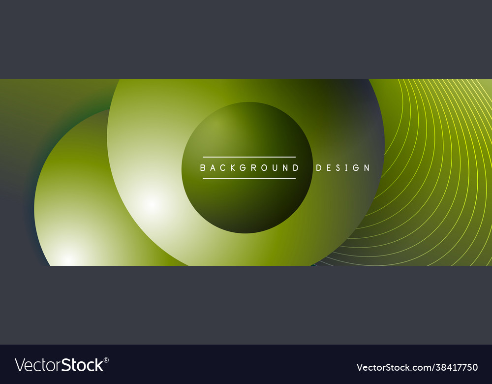 Gradient circles with shadows techno vector image Gradient circles with shadows techno