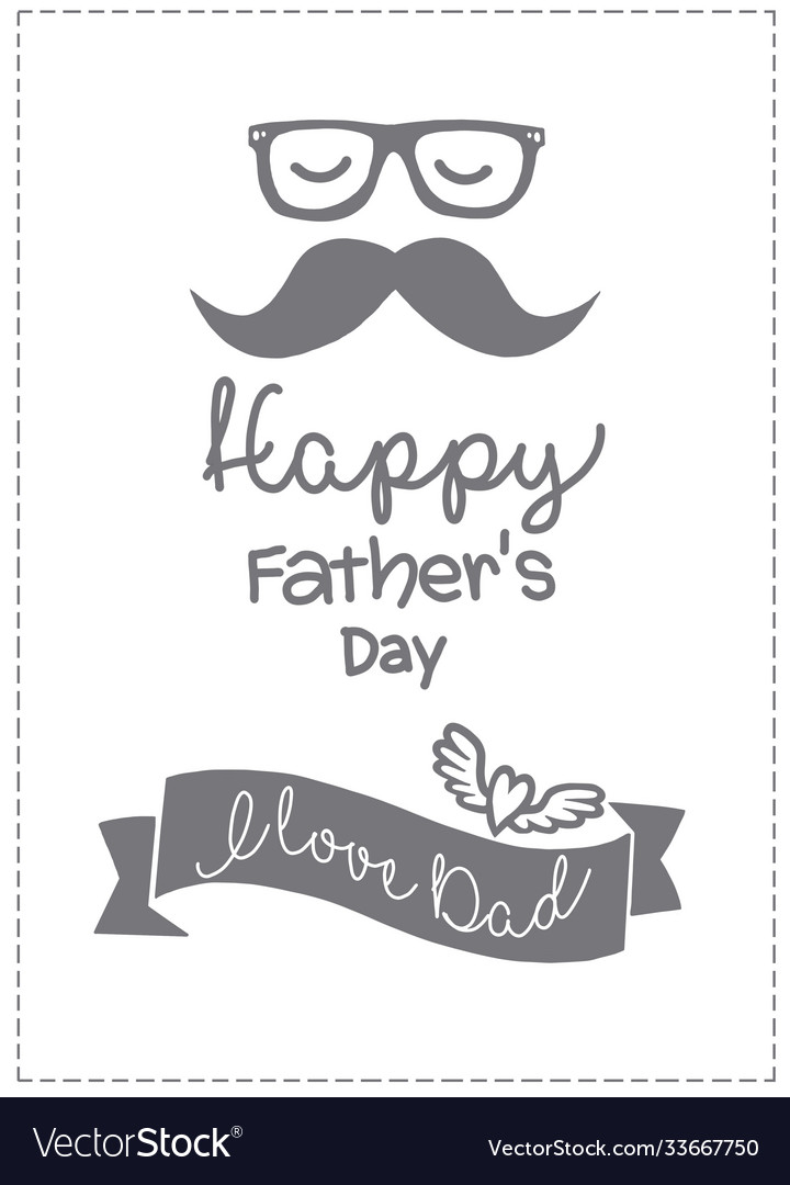 I love dad happy fathers day greeting concept\
for