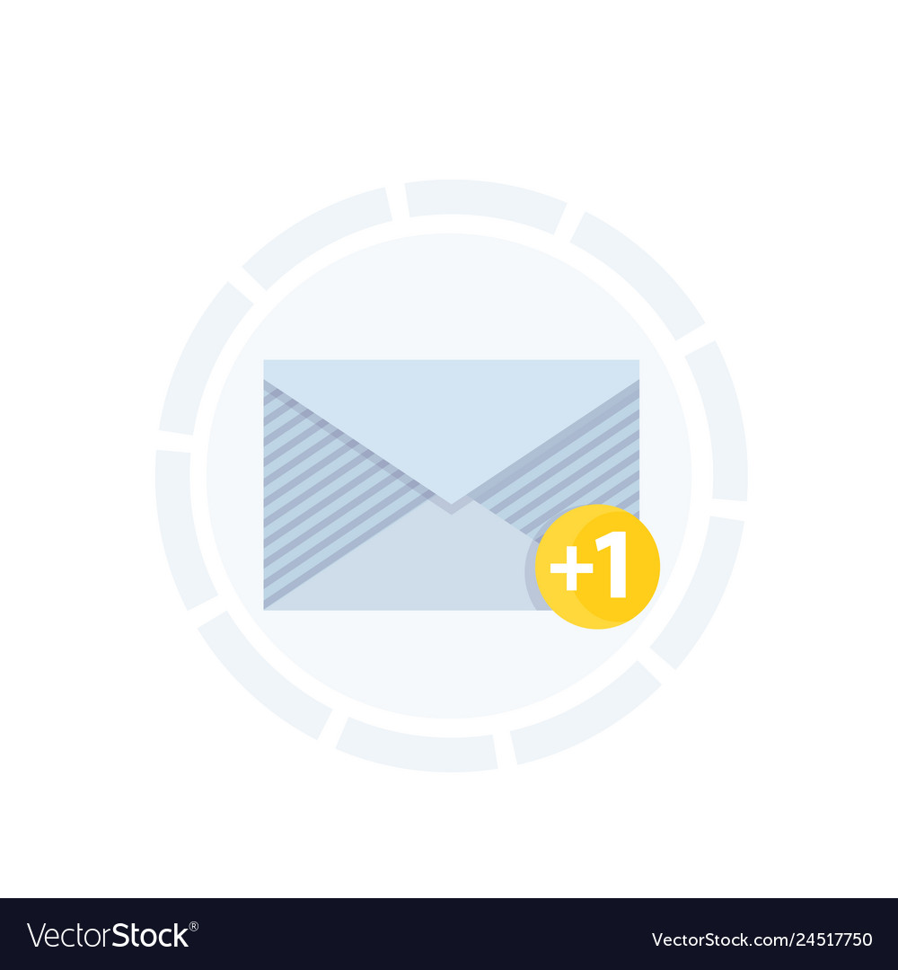 Incoming message mail notification icon