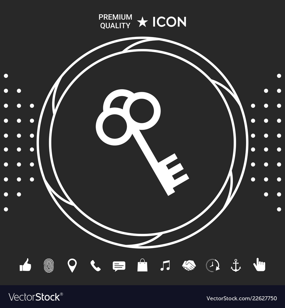 Key icon symbol graphic elements for your Vector Image