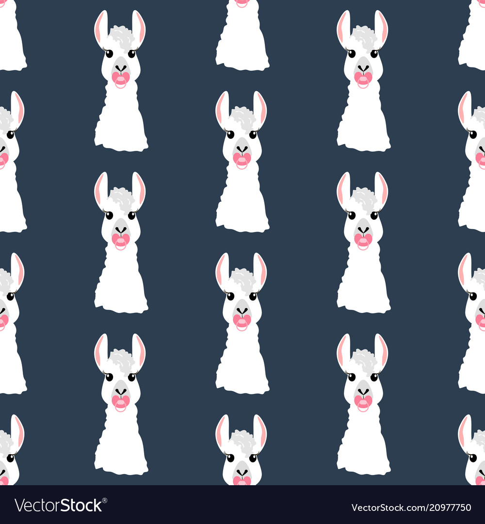 Llama with nipple seamless pattern