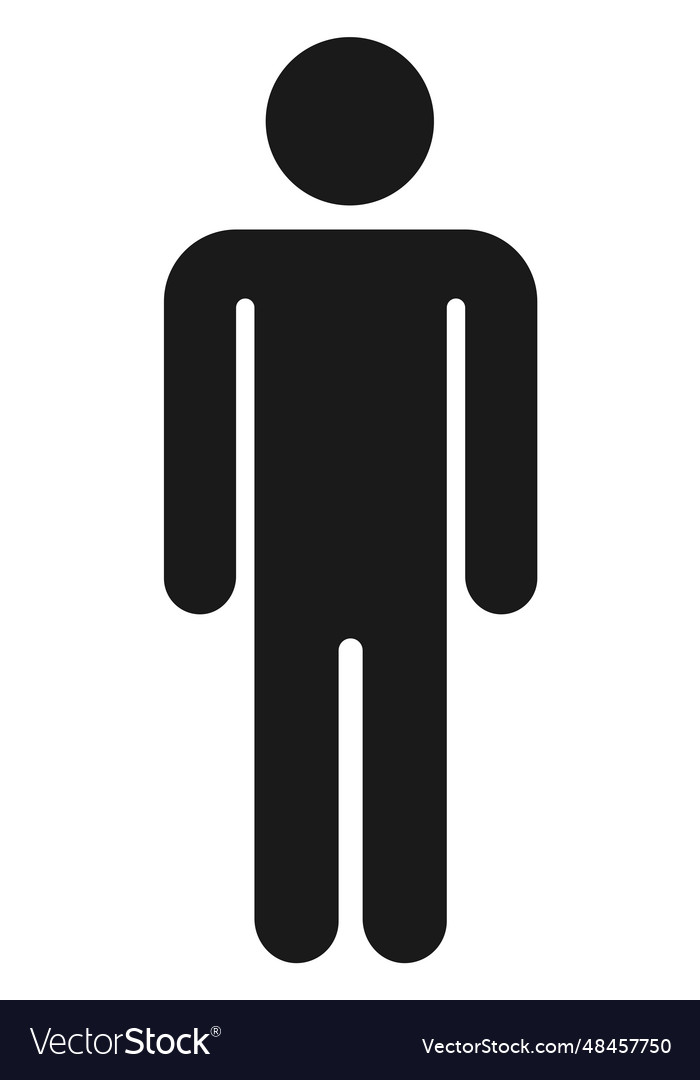 Man silhouette black icon male figure symbol Vector Image