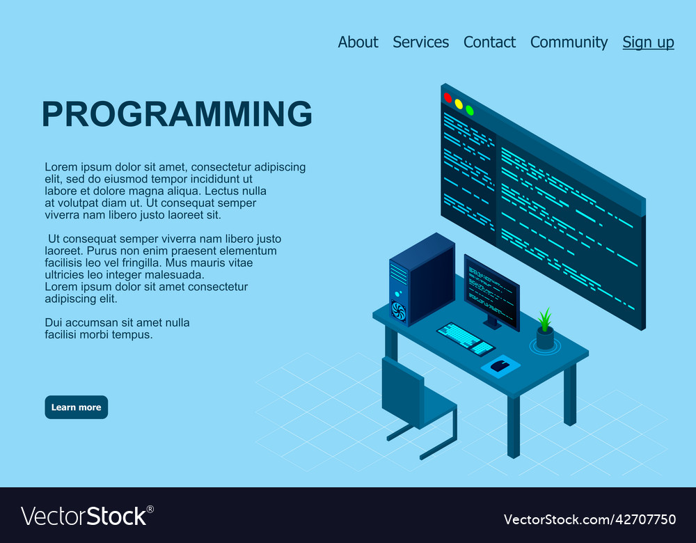 Programming or software development web page