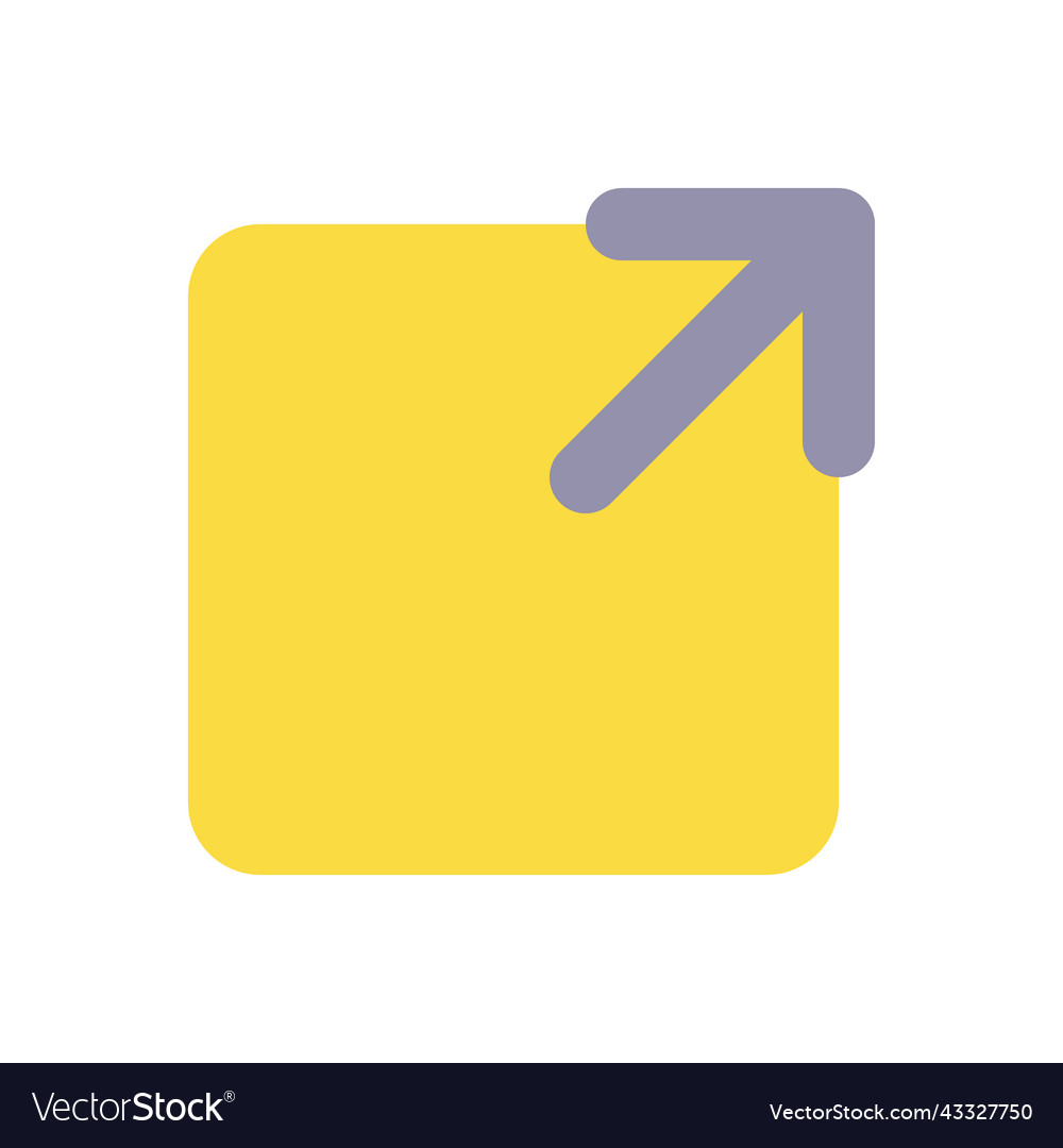 Resize flat color ui icon Vector Image Resize flat color ui icon