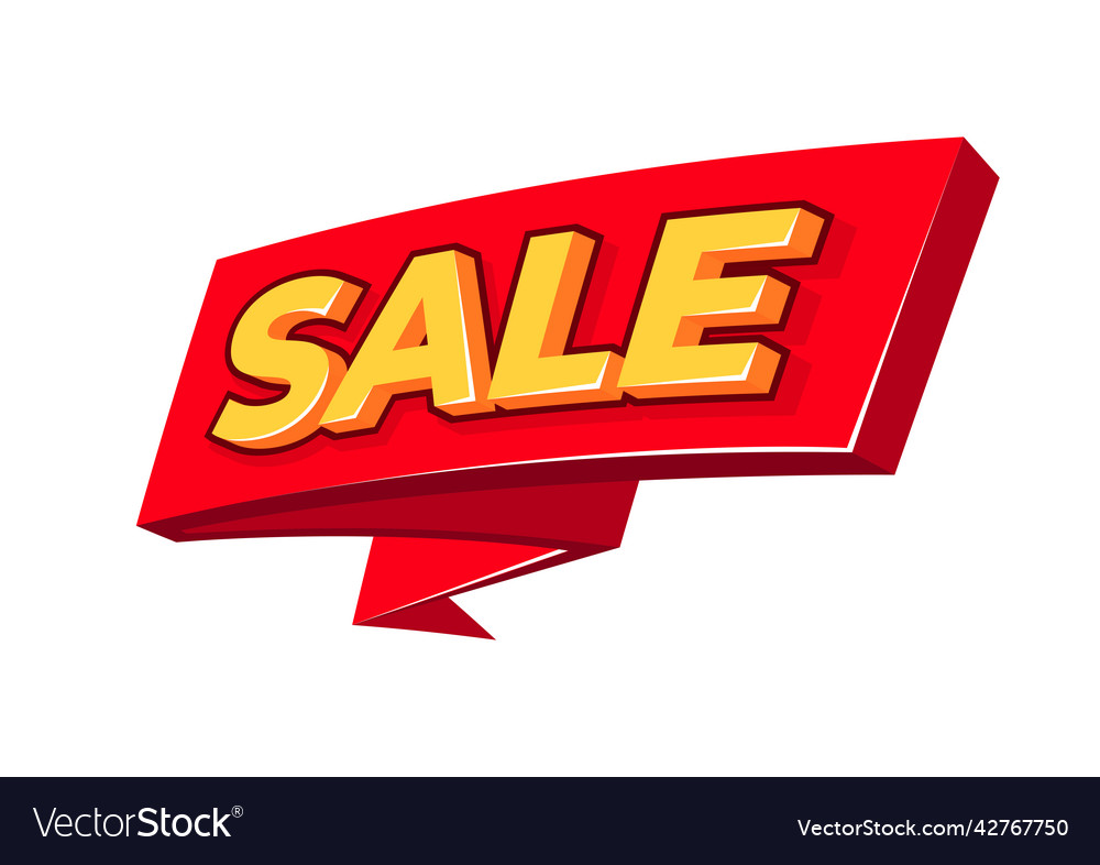 Sale 3d text tag letters sign