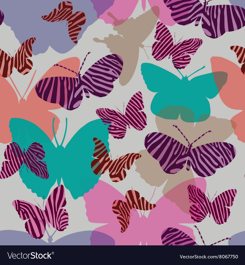 Seamless pattern with butterflies