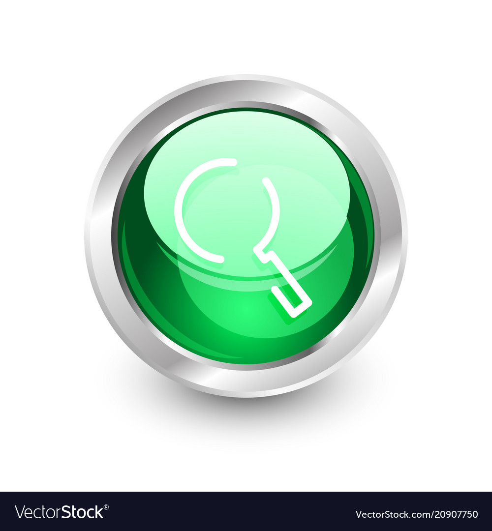 Search magnifier web button magnify icon modern vector image Search magnifier web button magnify icon modern