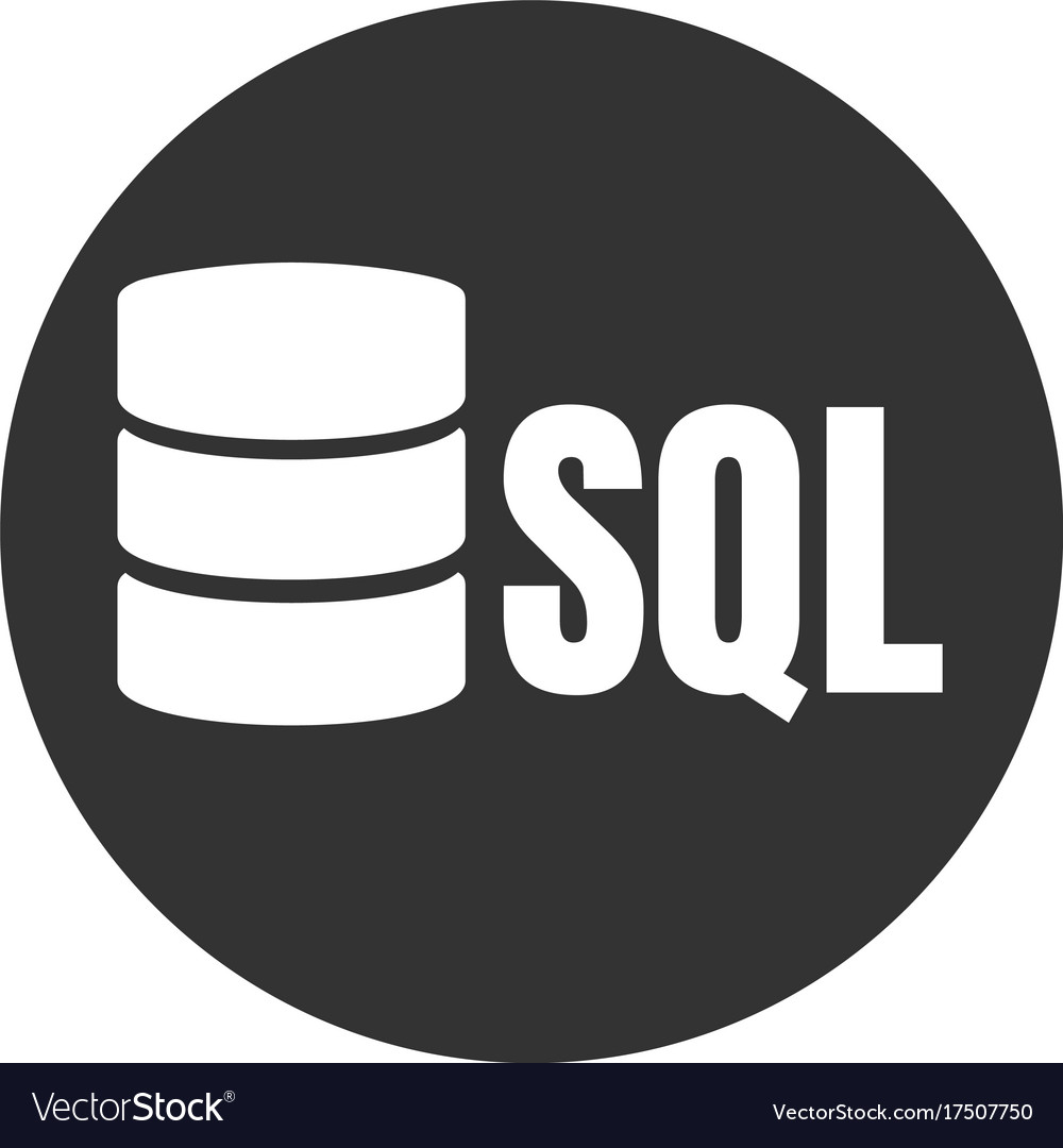 Download Sql database icon logo design ui or ux app Vector Image